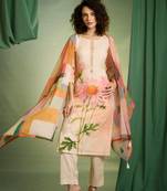 Pink cotton  kurti bottom  dupatta set