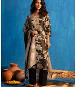 Black  tissue kurti bottom  dupatta set