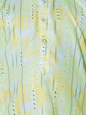 Green mirror embriodered cotton kurta with pyjama set 3