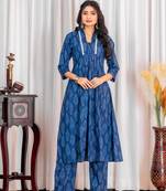 Bandhani Printed V-Neck Pure Cotton A-Line Kurta With Palazzo