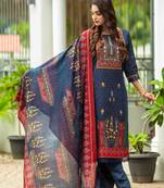 Floral Printed Straight Kurta with Palazzos & With Dupatta