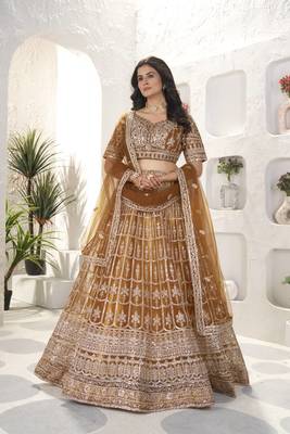 copper Designer  Wedding Lehenga Choli for Women 1