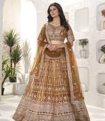 copper Designer  Wedding Lehenga Choli for Women