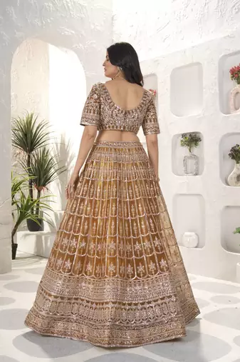 copper Designer  Wedding Lehenga Choli for Women