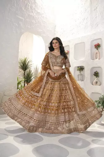 copper Designer  Wedding Lehenga Choli for Women