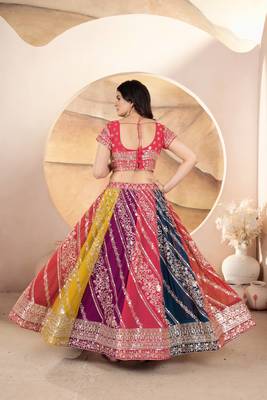 multicolour Designer Bridal Wedding Lehenga Choli for Women 2