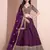 Dark Purple Embroidered Art Silk Designer Lehenga Choli