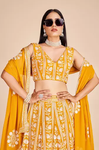 Designer Bollywood Style Wedding Wear Lehenga Choli