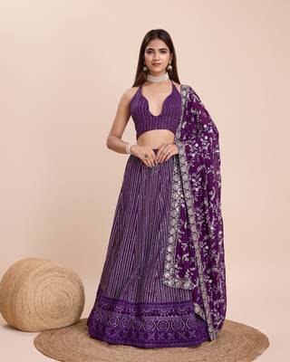 Designer Bollywood Style Wedding Wear Lehenga Choli 1