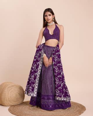 Designer Bollywood Style Wedding Wear Lehenga Choli 2