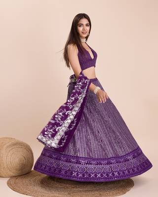 Designer Bollywood Style Wedding Wear Lehenga Choli 3