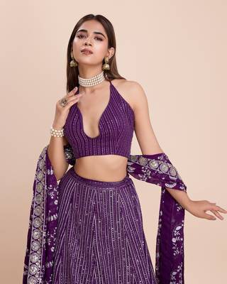 Designer Bollywood Style Wedding Wear Lehenga Choli 4