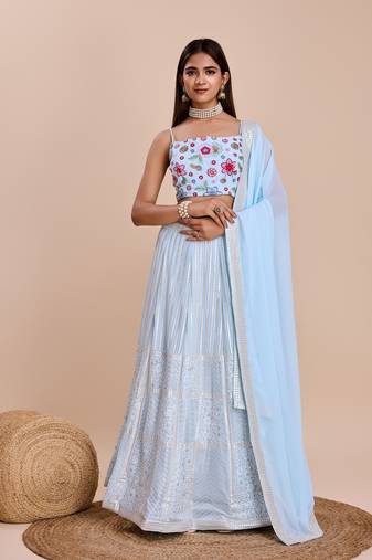 Designer Bollywood Style Wedding Wear Lehenga Choli