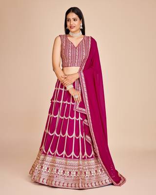 Designer Bollywood Style Wedding Wear Lehenga Choli 1