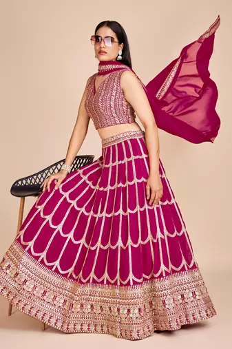 Designer Bollywood Style Wedding Wear Lehenga Choli