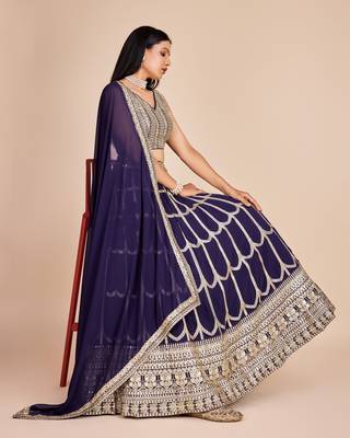 Designer Bollywood Style Wedding Wear Lehenga Choli 3
