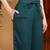 green silk blend solid yoke design a-line kurta trousers with dupatta