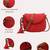 red polyester  sling bag with tassel charm design