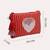 amour valentine red & multi cotton canvas & jacquard heart embellished sling bag