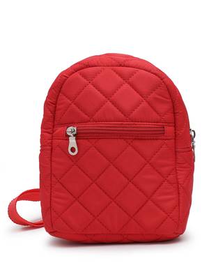 uno valentine red polyester diamond quilted sling bag 4