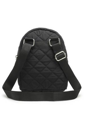uno black polyester diamond quilted sling bag 6