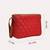 amour valentine red & tan polyester & vegan leather heart quilted sling bag