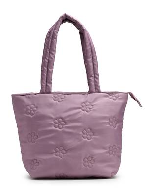 uno lavender polyester floral quilted handheld bag 6