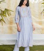 Powder blue  cyprus kurta set