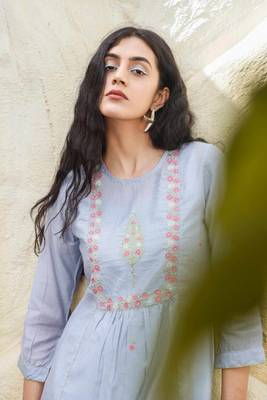 Powder blue  cyprus kurta set 3