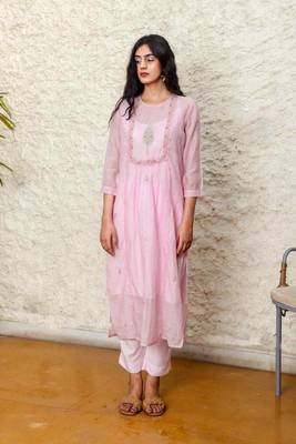 Blush pink cyprus kurta set 1
