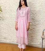 Blush pink cyprus kurta set