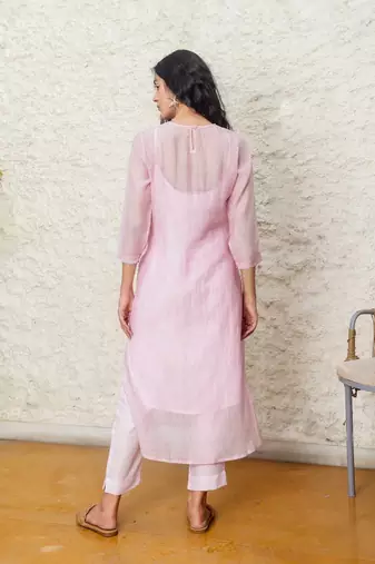 Blush pink cyprus kurta set