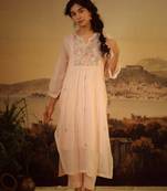 Ivory pink vineyard kurta and pant set