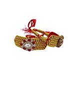 Stone stud gold plated  pouchi color golden material brass  size adjustable