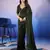 mehndi handwork satin chiffon saree with unstitched blouse piece
