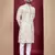 Grey cream heavy lukhnowi work with unique digital print kurta pajama set