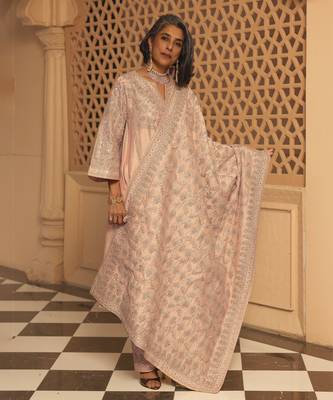 Rosepink aiman - short knee length chauga with salwar and odhni 1