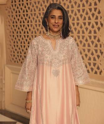 Rosepink aiman - short knee length chauga with salwar and odhni 3
