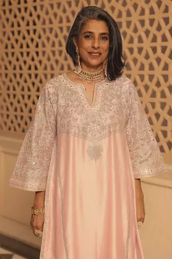 Rosepink aiman - short knee length chauga with salwar and odhni
