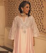 Rosepink aiman - short knee length chauga with salwar