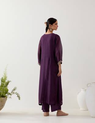 Purple stardust kurta set 5
