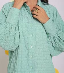 Light green shirt and pant two piece set summer everyday wear co-ord set