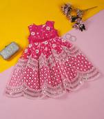 Saka designs ethnic girls embroidered work pink dress