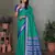 Peacock green soft silk woven designed patola saree