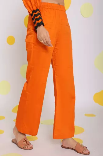 Rust orange shirt and pant summer relaxed 100% cotton co-ord set