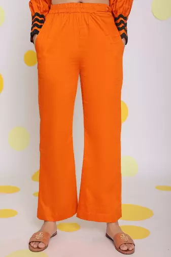 Rust orange shirt and pant summer relaxed 100% cotton co-ord set