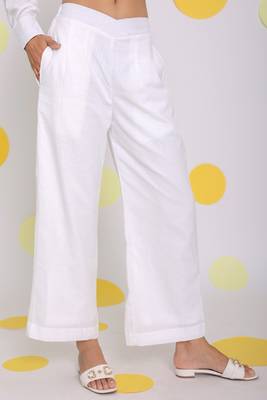 White shirt and pant 2 piece set summer relaxed linen co-ord set 6