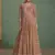 Light brown georgette embroidered anarkali suit