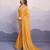 Glamorous yellow embroidered georgette indian designer saree for weddings parties and traditional occasions