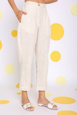 Off white formal top and pant two piece set summer relaxed linen co-ord set 5
